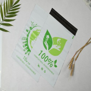 Hoge kwaliteit bedrukte Compositabel Bioafbreekbare maïszetmeel mailing zelfklevende zakken